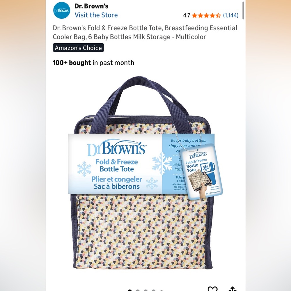 Dr. Brown's Fold & Freeze Tote - Multicolor